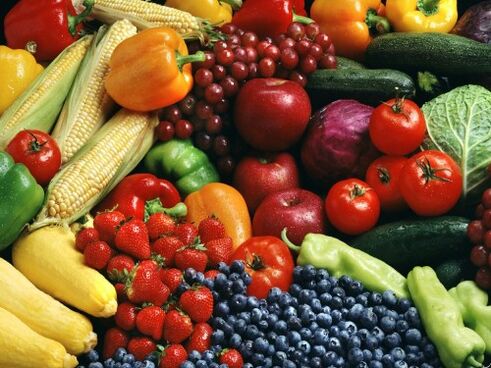 Sayur-sayuran dan buah-buahan untuk osteochondrosis tulang belakang